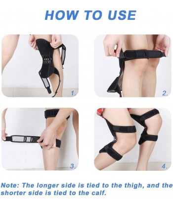 2PCS Knee Booster Joint Support Knee Pads Patella Knee Strap Tibial Booster