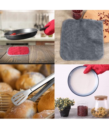 Professional Silicone Oven Glove, Oven Mitts and Pot Holders High Heat Resistant 500 Degree for Cooking