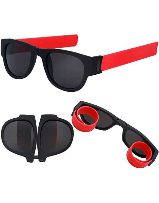 Folding Wrist Sunglasses Men Women Foldable Wristband Slappable Glasses