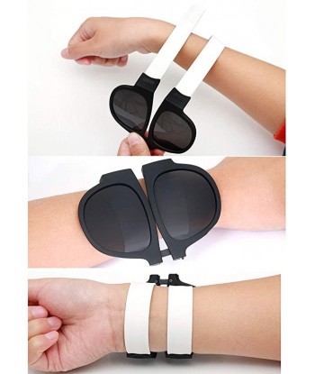 Folding Wrist Sunglasses Men Women Foldable Wristband Slappable Glasses