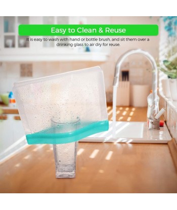 16 Pack Reusable Food Storage Bags for Lunch, Fruits, Vegetables, Home