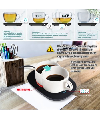 Mug Warmer Coffee Warmer with Automatic Shut Off to Keep Temperature Up to 131℉/ 55℃