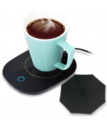 Mug Warmer Coffee Warmer with Automatic Shut Off to Keep Temperature Up to 131℉/ 55℃ with a Silicone Mug Cover Safely