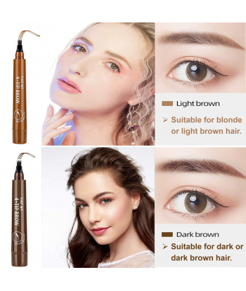 3PCS Black Eyebrow Pen - Waterproof Microblading Eyebrow Pencil,Long Lasting