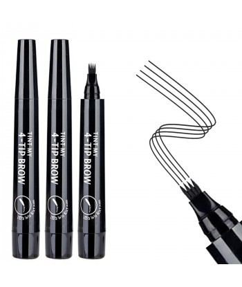 3PCS Black Eyebrow Pen - Waterproof Microblading Eyebrow Pencil,Long Lasting