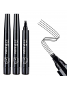 3PCS Black Eyebrow Pen - Waterproof Microblading Eyebrow Pencil,Long Lasting