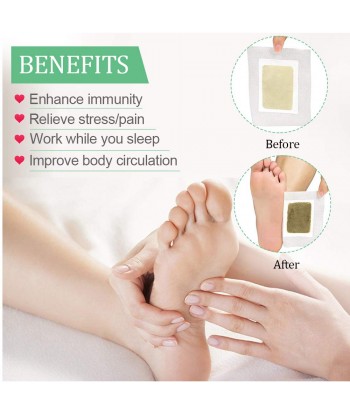 Foot Pads - (60Pads) Ginger Foot Pads for Better Sleep and Anti-Stress Relief, Pure Natural Bamboo Vinegar and Ginger Powder