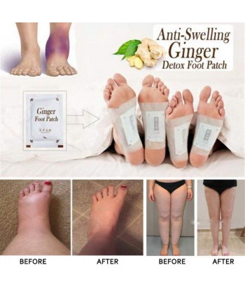 Ginger Foot Pads to Promote Blood Circulation & Metabolism, Pain & Tiredness Relief, Improve Sleep 足贴(10pcs-Ginger)