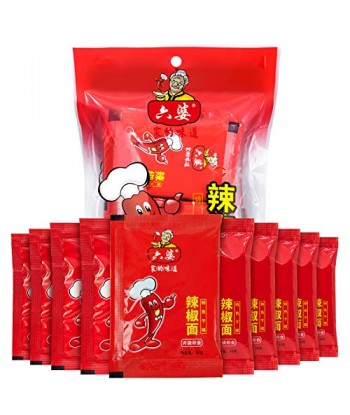 Delicious Sichuan Liupo Red Chili Powder/Chili Flakes,Hot Pot Dipping Sauce,Barbecue Ingredients BBQ Spice,六婆 辣椒面 (10bags red)