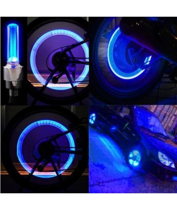 Senjwarm WATERPROOF LED WHEEL LIGHTS - BICYCLE WHEEL LIGHTS BIKE WHEEL LIGHT CAP LED TIRE VALVE CAP WITH BATTERY MOUNTAIN ROAD