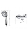 SENJWARM High Pressure Handheld Shower Head, 9 Spray Setting Hand Held Showerhead with 60 Inch Hose (Silver)