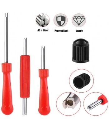 Valve Core Tool Set with 20Pcs Valve Cores 10Pcs  Valve Tool Dual Single Head Valve Core Remover Tire Repair Tool