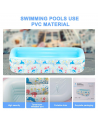 SENJWARM Inflatable Swimming Pool for Kids 82" x 55" x 23" Kids Pool Kiddie Pool Above Ground Backyard Garden Outdoor Indoor