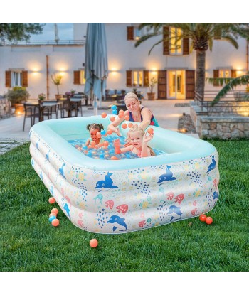 SENJWARM Inflatable Swimming Pool for Kids 82" x 55" x 23" Kids Pool Kiddie Pool Above Ground Backyard Garden Outdoor Indoor