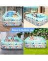 SENJWARM Inflatable Swimming Pool for Kids 82" x 55" x 23" Kids Pool Kiddie Pool Above Ground Backyard Garden Outdoor Indoor