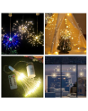 SENJWARM 4 Pack Firework Lights Led Copper Wire Starburst String Lights 8 Modes Battery Operated Fairy Lights with Remote