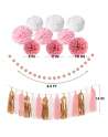 SENJWARM Pink Rose Gold Birthday Party Decorations Set, Rose Gold Glittery Happy Birthday banner