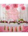 SENJWARM Pink Rose Gold Birthday Party Decorations Set, Rose Gold Glittery Happy Birthday banner