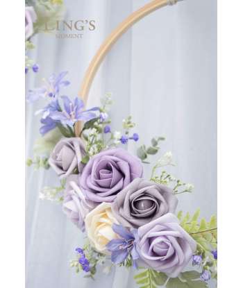 SENJWARM Artificial Flowers African Violet Purple Roses 25pcs Real Looking Fake Roses