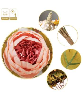 SENJWARM Vintage Artificial Peony Silk Flowers Bouquet Home Wedding Decoration