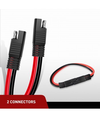 10 AWG SAE Extension Cable SAE to SAE Extension Cable [2 Pack ] DC Power Automotive Extension Cord Quick Connect