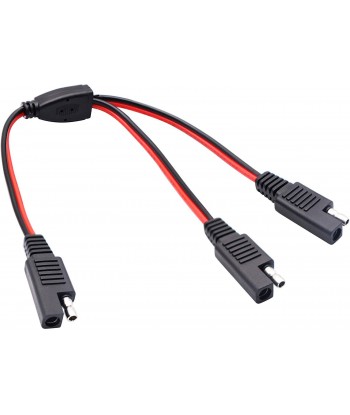 SAE Connector SAE DC Power Automotive Adapter Cable Y Splitter 1 to 2 SAE Extension Cable 14AWG 12inch/30cm