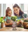 Face Planter Pot Head Planter Pot Female Statue Head Planter, 10.5" Cement Woman Face Pot for Indoor Outdoor, Flower Vase