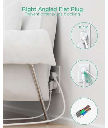 Surge Protector Power Strip Tower - 12 Widely Outlets with 4 USB Ports (1 USB C)