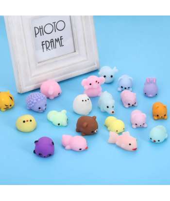Squishies Squishy Toy 24pcs Party Favors for Kids Mochi Squishy Toy moji Kids