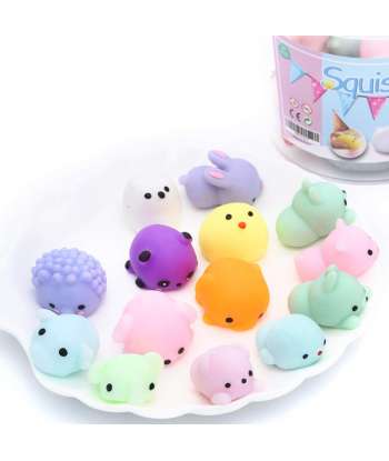 Squishies Squishy Toy 24pcs Party Favors for Kids Mochi Squishy Toy moji Kids