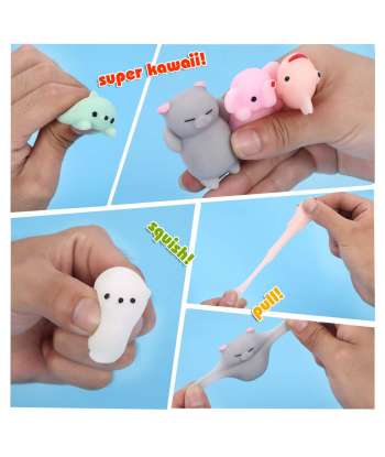 Squishies Squishy Toy 24pcs Party Favors for Kids Mochi Squishy Toy moji Kids