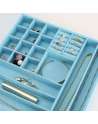 DerBlue Jewelry Case Jewelry Box for Women Two-Layer Lint Jewelry
