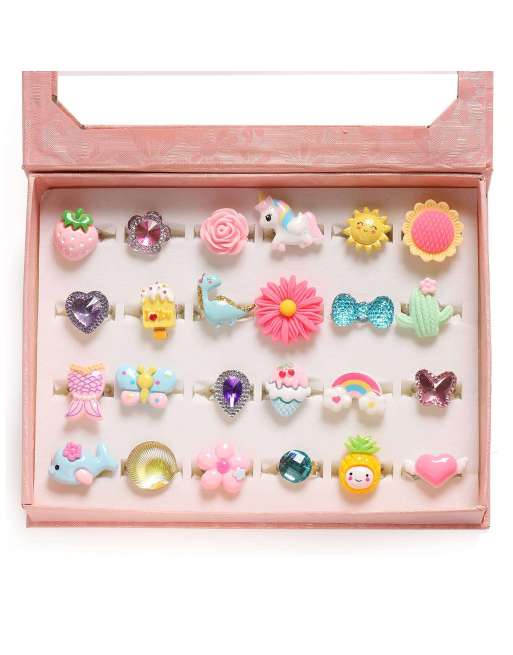 PinkSheep Little Girl Jewel Rings in Box