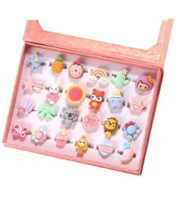 PinkSheep Little Girl Jewel Rings in Box