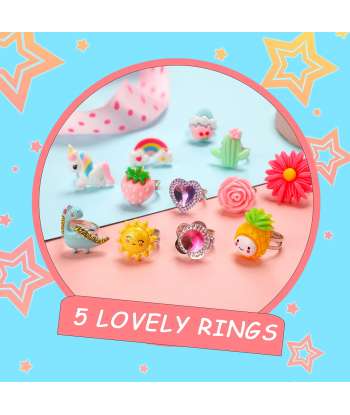 PinkSheep Little Girl Jewel Rings in Box