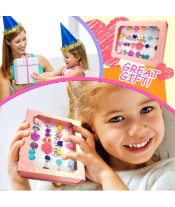 PinkSheep Little Girl Jewel Rings in Box