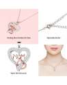 SENJWARM Preserved Rose Gifts Set Includes 925 Sterling Silver Necklace with Heart and Mom Jewelry Design