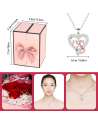 SENJWARM Preserved Rose Gifts Set Includes 925 Sterling Silver Necklace with Heart and Mom Jewelry Design