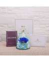 SENJWARM 5.2×3.3inch Mother's Day Glass Angel Gifts with I Love You Necklace in 100 Languages Dark Blue Preserved Flowers
