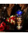 SENJWARM Blue Colorful Artificial Flower Rose Gift,Light Up Rose Flowers Gift