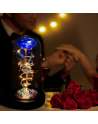 SENJWARM Blue Colorful Artificial Flower Rose Gift,Light Up Rose Flowers Gift