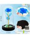 SENJWARM Blue Colorful Artificial Flower Rose Gift,Light Up Rose Flowers Gift