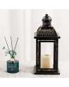 SENJWARM Candle Lantern Decorative, 15.2 inch Large Size Hexagon Hanging, Vintage Metal Candle Holder