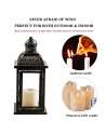 SENJWARM Candle Lantern Decorative, 15.2 inch Large Size Hexagon Hanging, Vintage Metal Candle Holder