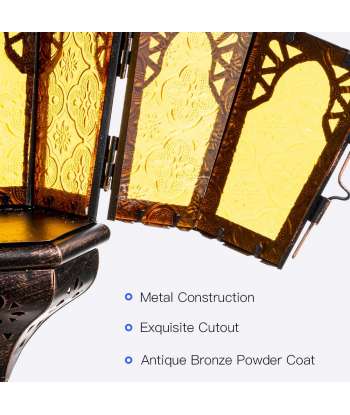 SENJWARM Ramadan Candle Lantern, Vintage Decorative Hanging Lantern for Home Outdoor Patio
