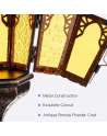 SENJWARM Ramadan Candle Lantern, Vintage Decorative Hanging Lantern for Home Outdoor Patio