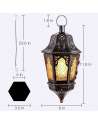 SENJWARM Ramadan Candle Lantern, Vintage Decorative Hanging Lantern for Home Outdoor Patio