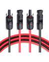 10AWG Solar Extension Cable Wire 10 Feet  Solar Panel Adaptor Cable with MC4-Female and Male Connector