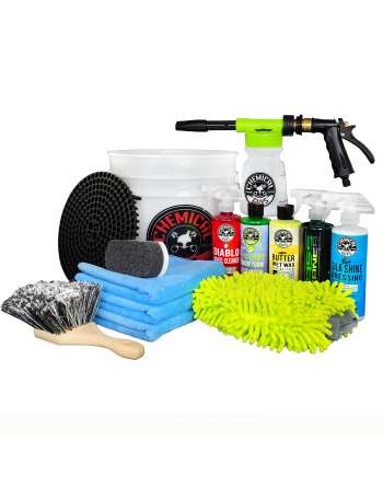 HOL126 14-Piece Arsenal Builder Car Wash Kit with Foam Gun, Bucket and (5) 16