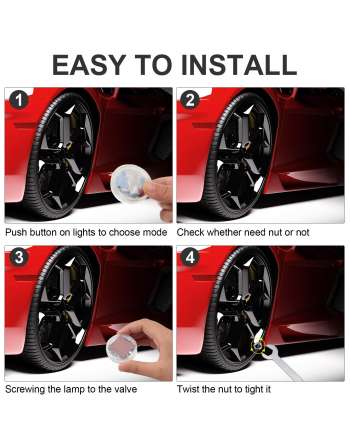 Car Tire Lights Wheel Valve Stem Hub Lamp Cap Lights Car Solar Led Tire Lights Solar Energy Flashing Lights